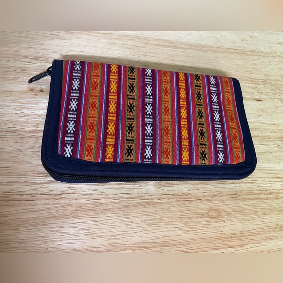 Colorful Bhutanese Handwoven Cotton Zip Wallet - Picture 2 of 7